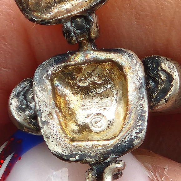 Anthropologie Enamel & Swarovski Crystal Frame Ornament w/SS Telephone Charm - Picture 5 of 7